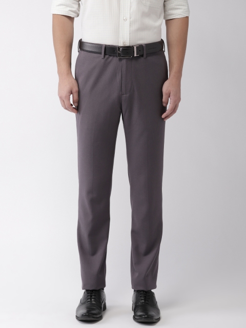 

Arrow Men Grey Tapered Fit Solid Formal Trousers