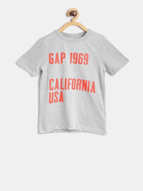 

GAP Boy Short Sleeve T-Shirt, Grey melange