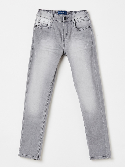 

Fame Forever by Lifestyle Boys Grey Straight Fit Mid-Rise Clean Look Jeans