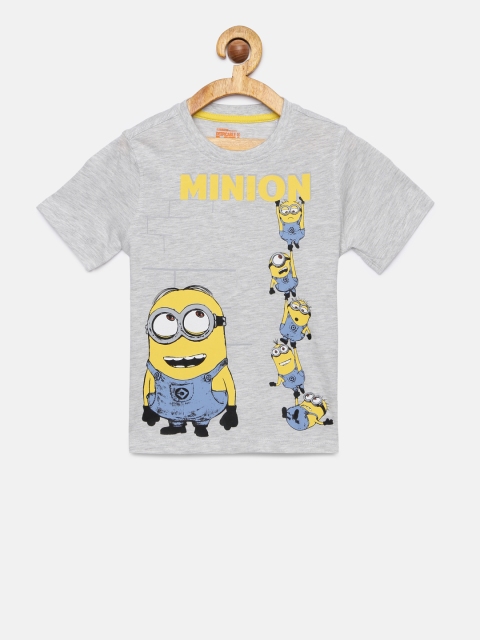 

Fame Forever by Lifestyle Boys Grey Melange Printed Round Neck T-shirt
