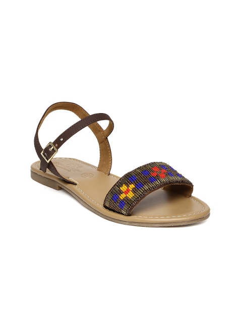 

Anouk Women Brown Embellished Flats