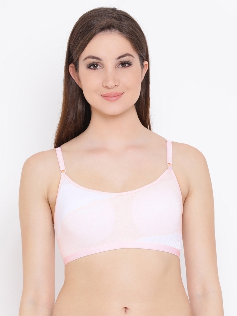 

Clovia Cotton Padded Non-Wired Teen Bra, Pink