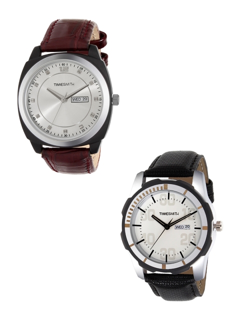 

TIMESMITH Men Set of 2 Analogue Watches TSC-003-006, White