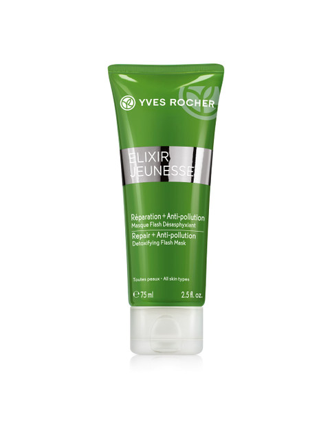 

YVES ROCHER Elixir Jeunesse Repair + Anti Pollution Detoxifying Flash Mask 75 ml, Green