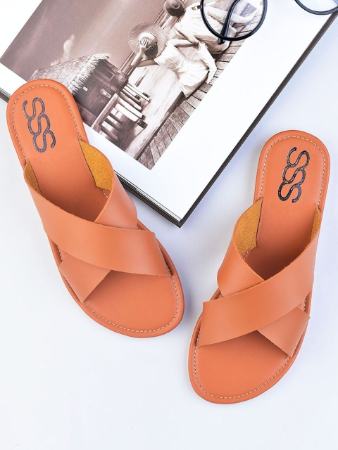 

Street Style Store Women Brown Solid Open Toe Flats