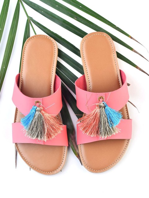 

Street Style Store Women Pink Solid Open Toe Flats