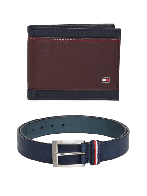 

Tommy Hilfiger Men Brown & Navy Blue Accessory Gift Set