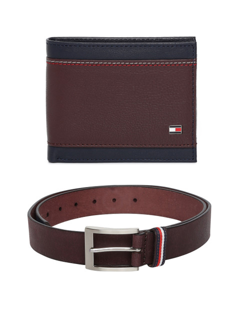 

Tommy Hilfiger Men Navy Blue & Brown Accessory Gift Set