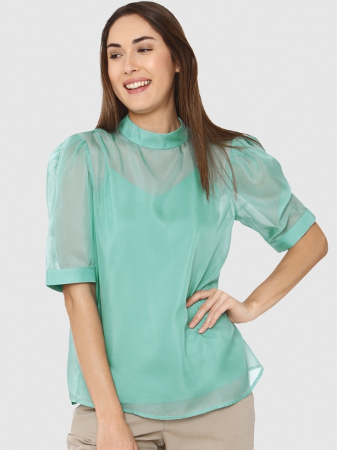 

Vero Moda Women Sea Green Solid Top