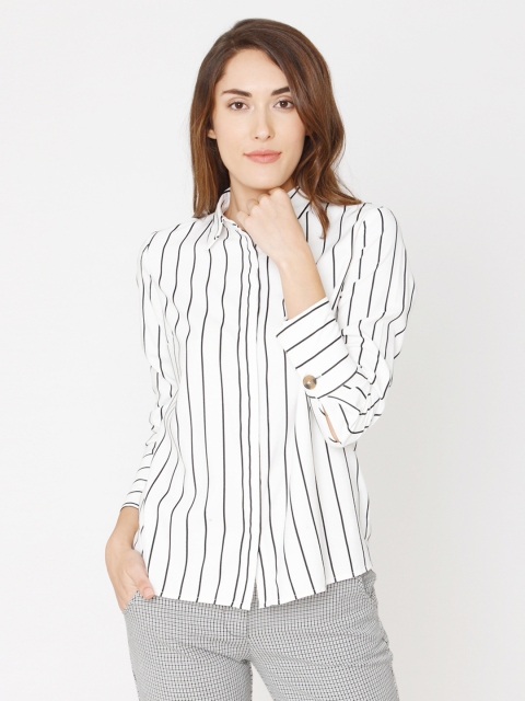 

Vero Moda Women White Striped Shirt