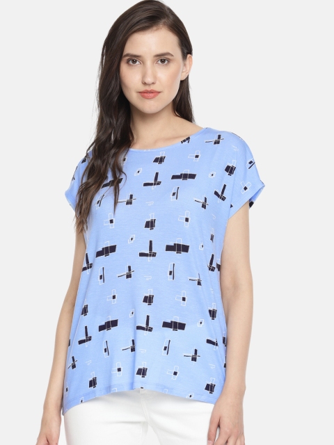 

Vero Moda Women Blue Printed Top