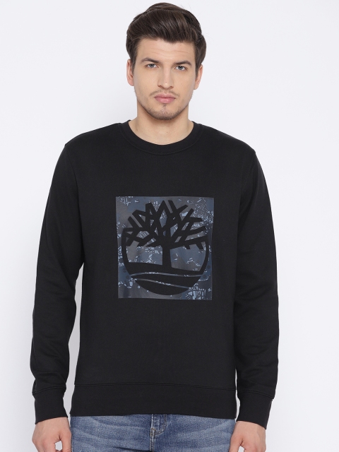 

Timberland Men Black Printed AF Exeter River Logo Crewneck Sweatshirt