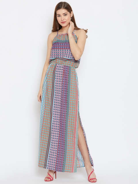 

PURYS Women Multicoloured Printed Maxi Dress, Multi