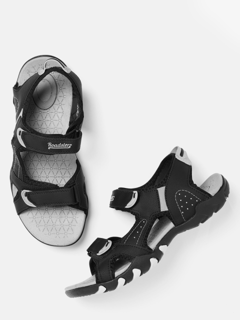 

The Roadster Lifestyle Co Men Black Sports Sandals
