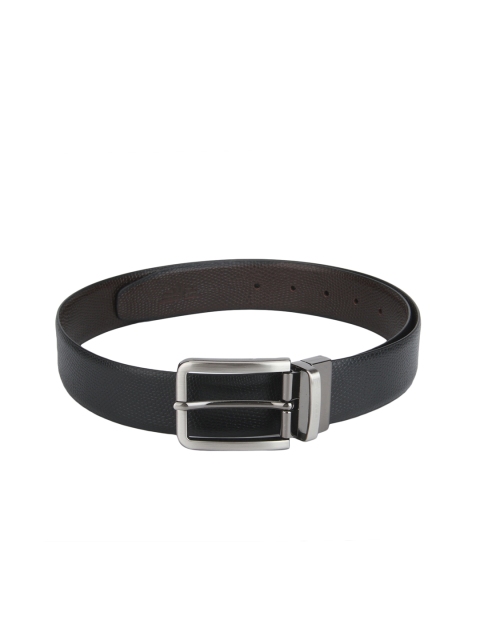 

Red Tape Men Black & Brown Textured Reversible Genuine Leather Belt