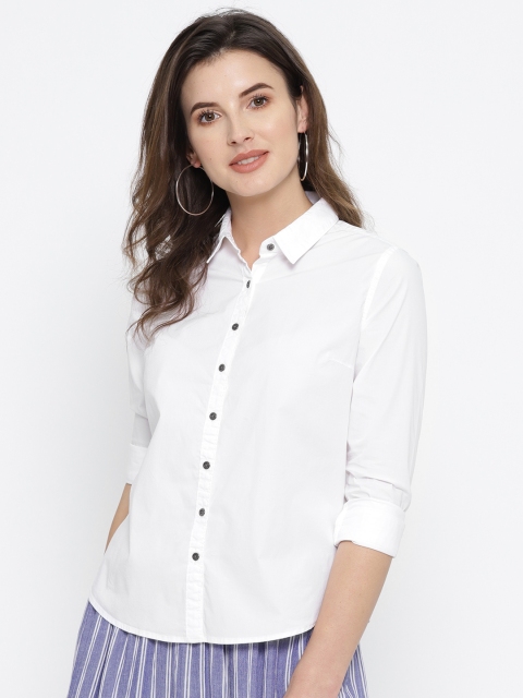 

Pepe Jeans Women White Regular Fit Solid Causal Shirt