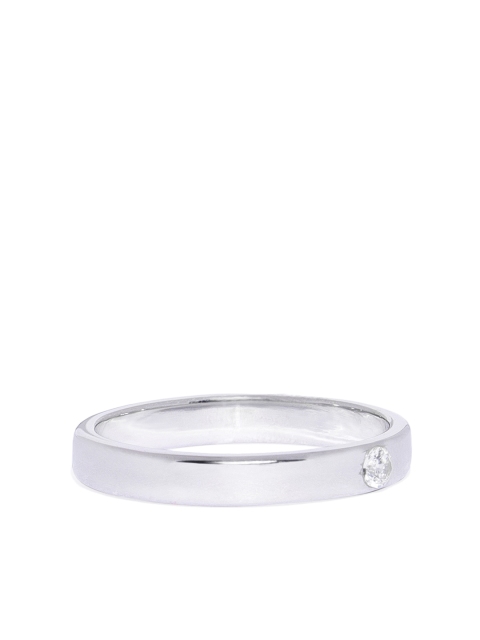 

Peora Men 925 Sterling Silver Rhodium Plated Purette Solitaire Bang Ring