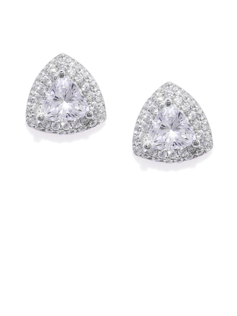 

Peora Silver-Toned Diamond Shaped Studs