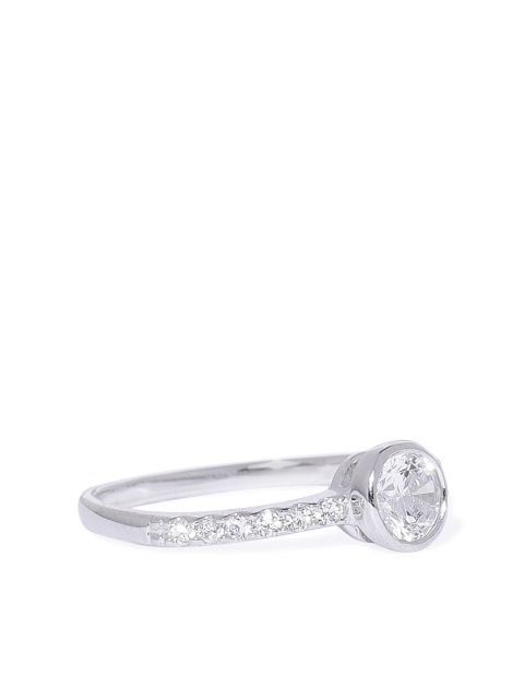 

Peora Women 925 Sterling Silver Rhodium Cubic Zirconia Sublime Splendor Ring