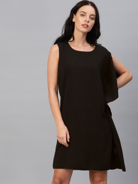 

French Connection Women Black Solid Kaftan Dress