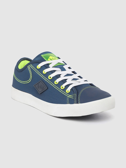 

Lee Cooper Men Navy Blue Solid Knitted Sneakers