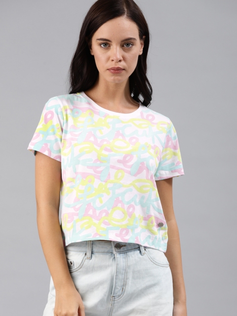

French Connection Women Multicoloured Printed Round Neck T-shirt, Multi
