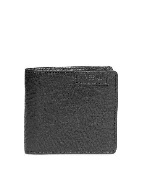 

Hidesign Men Black Solid Two Fold Wallet