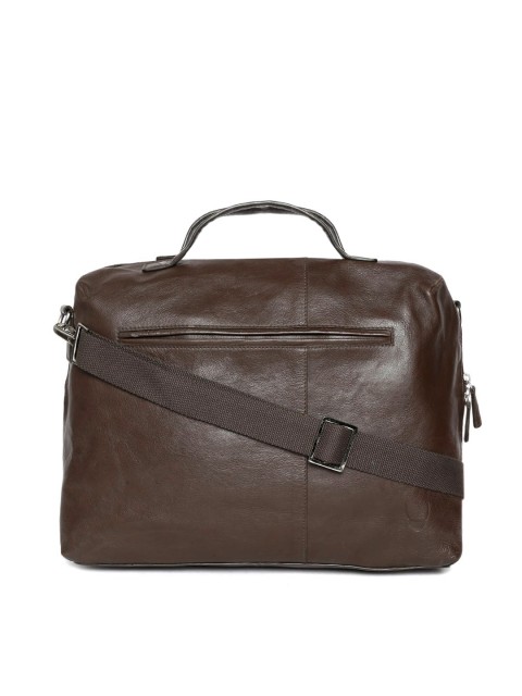 

Hidesign Men Coffee Brown Leather Messenger Bag