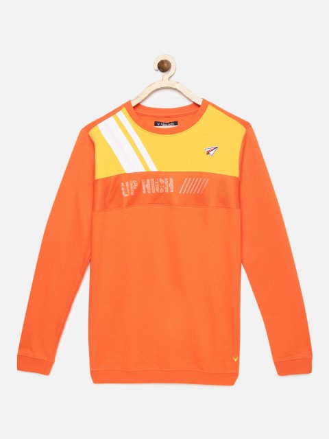 

Allen Solly Junior Boys Orange & Yellow Colourblocked Sweatshirt