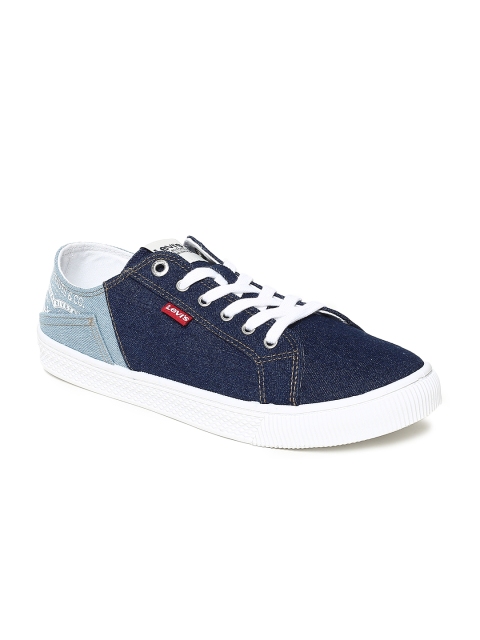 

Levis Men Navy Blue & Blue Colourblocked Sneakers