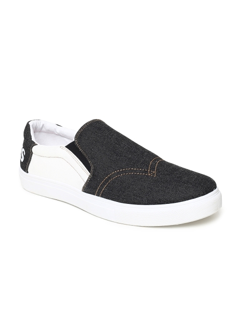 

Levis Men Black & White Colourblocked Slip-On Sneakers