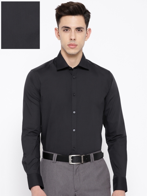 

OVS Men Black Slim Fit Solid Formal Shirt