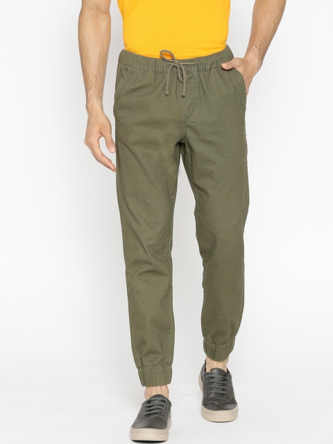 

OVS Men Olive Green Slim Fit Solid Joggers