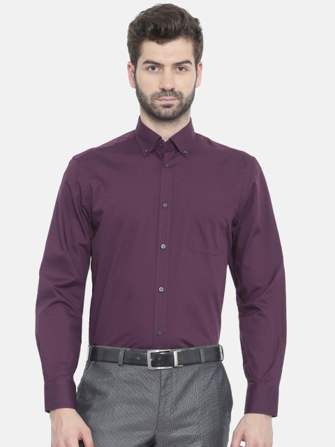 

OVS Men Purple Regular Fit Solid Casual Shirt