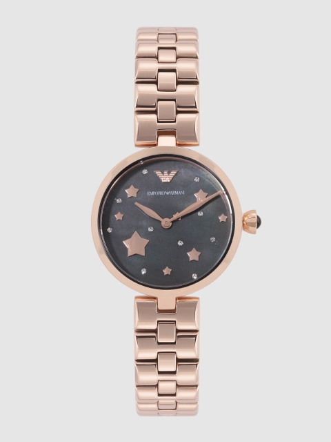 

Emporio Armani Women Green Embellished Analogue Watch AR11197