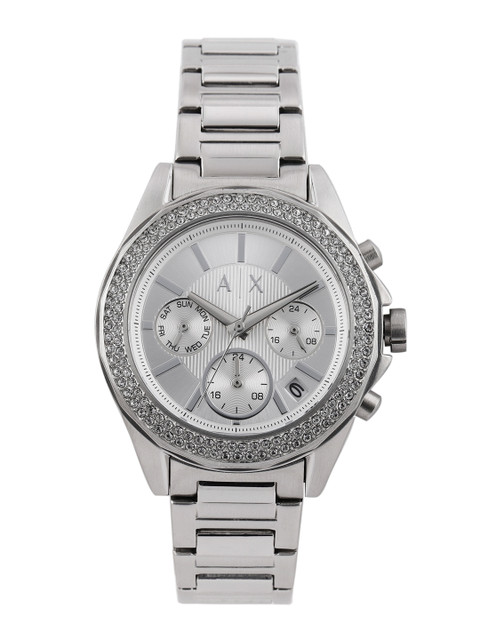 

Armani Exchange Women Silver-Toned Embellished Analogue Watch AX5650