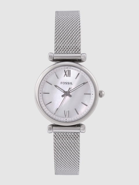

Fossil Women Off-White Carlie Mother of Pearl Analogue Watch ES4432I