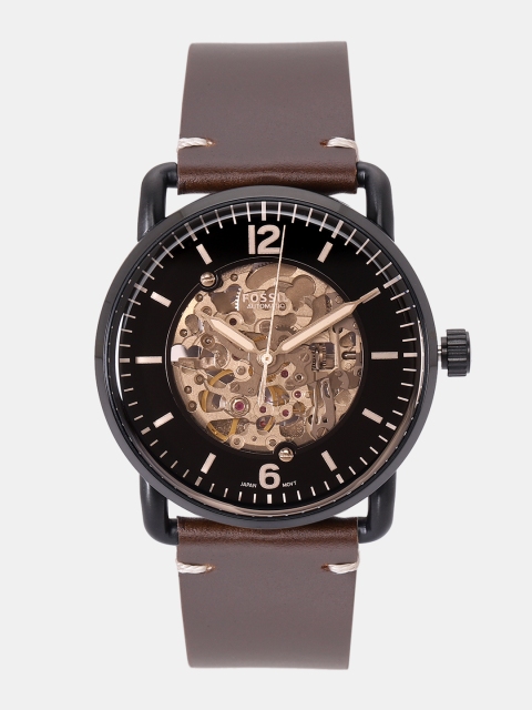 

Fossil Men Bronze-Toned & Black Skeleton Analogue Watch ME3158_SOR