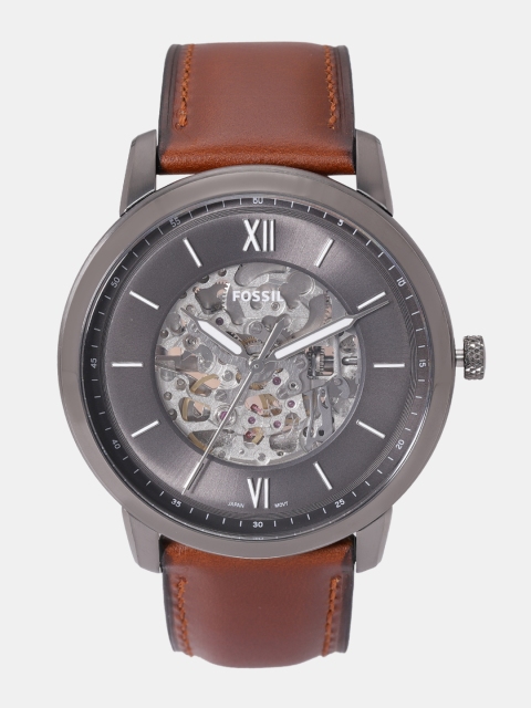 

Fossil Men Gunmetal-Toned Automatic Skeleton Analogue Watch ME3161_SOR, Metallic