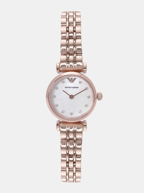 

Emporio Armani Women Off-White Analogue Watch AR11203
