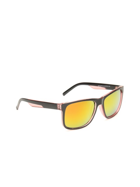 

Mast & Harbour Unisex Mirrored Rectangle Sunglasses MFB-PN-AEP302TF-6, Yellow