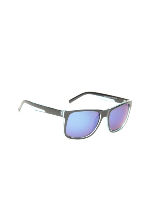 

Mast & Harbour Unisex Mirrored Rectangle Sunglasses MFB-PN-AEP302TF-4, Blue