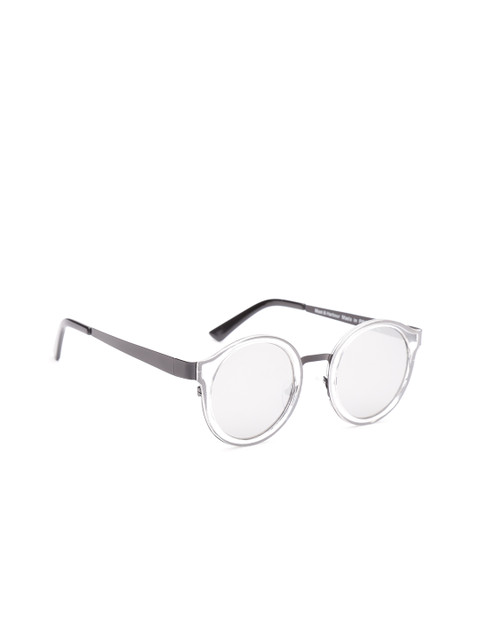

Mast & Harbour Unisex Mirrored Oval Sunglasses MFB-PN-PS-DSA1653, Silver