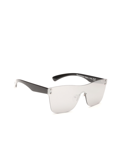 

Mast & Harbour Unisex Mirrored Rimless Square Sunglasses MFB-PN-PS-T9209, Silver