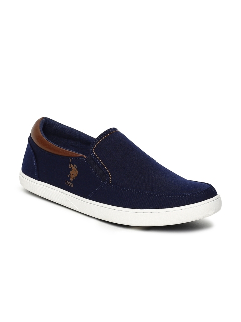 

U.S. Polo Assn. Men Navy Blue Slip-On Sneakers