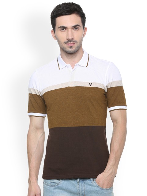 

Allen Solly Men Multicoloured Colourblocked Polo Collar T-shirt, Multi