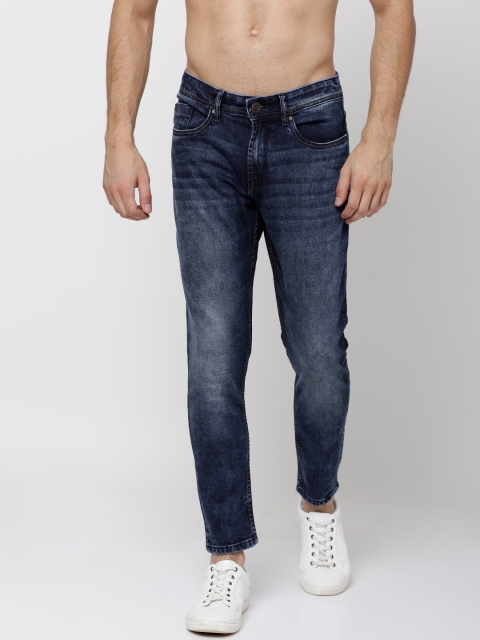 

LOCOMOTIVE Men Blue Tapered Fit Mid-Rise Clean Look Stretchable Jeans