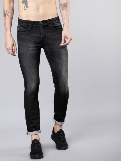

LOCOMOTIVE Men Black Slim Fit Mid-Rise Clean Look Stretchable Jeans