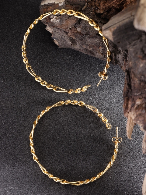 

Carlton London Gold-Plated Circular Hoop Earrings