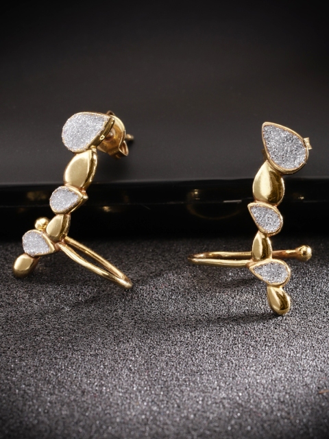 

Carlton London Gold-Plated Shimmery Contemporary Ear Cuff